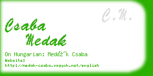 csaba medak business card